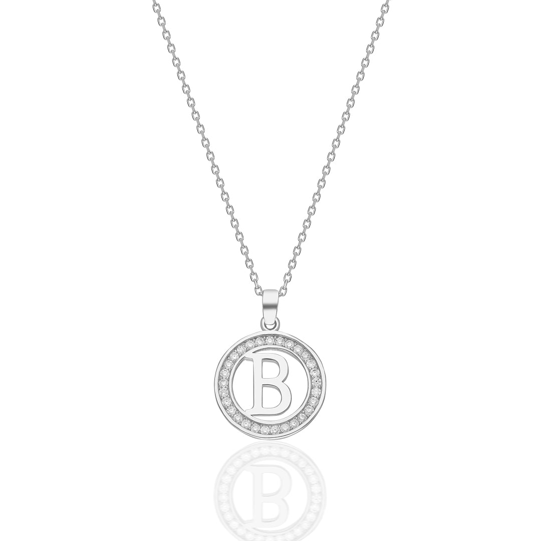 Yeni Moda Küçük Harf Kolye - 925 GÜMÜŞ