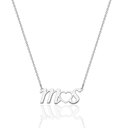 Çift Harfli Kolye - 925 GÜMÜŞ