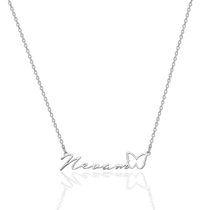Kelebek İsimli Kolye - 925 GÜMÜŞ