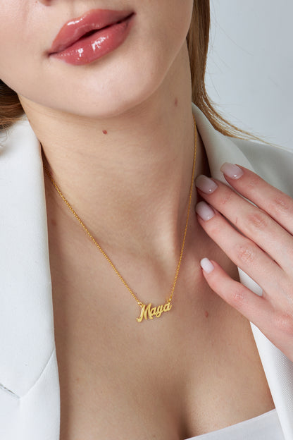 Kalın Harfli İsim Kolye - 925 GÜMÜŞ