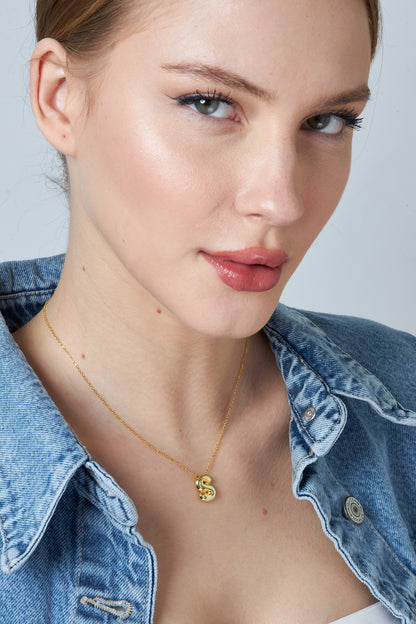 Balon Harf Kolye - 925 GÜMÜŞ