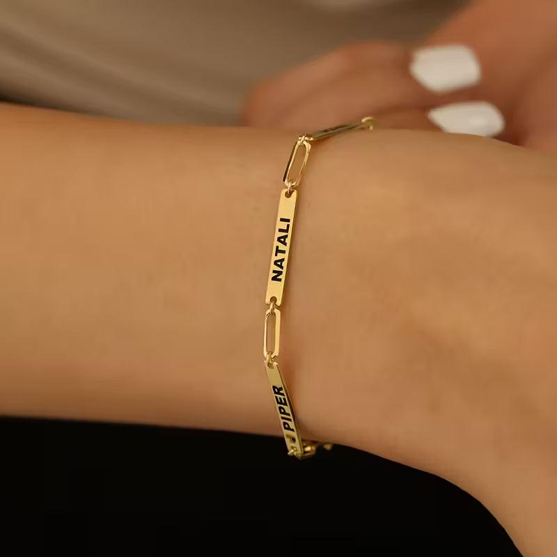 3 İsimli Kâğıt Klipleri Bağlantı Bilekliği