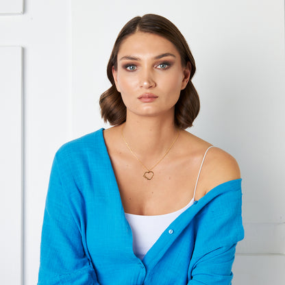 Kalpli İsim Kombinli Kolye - 925 GÜMÜŞ