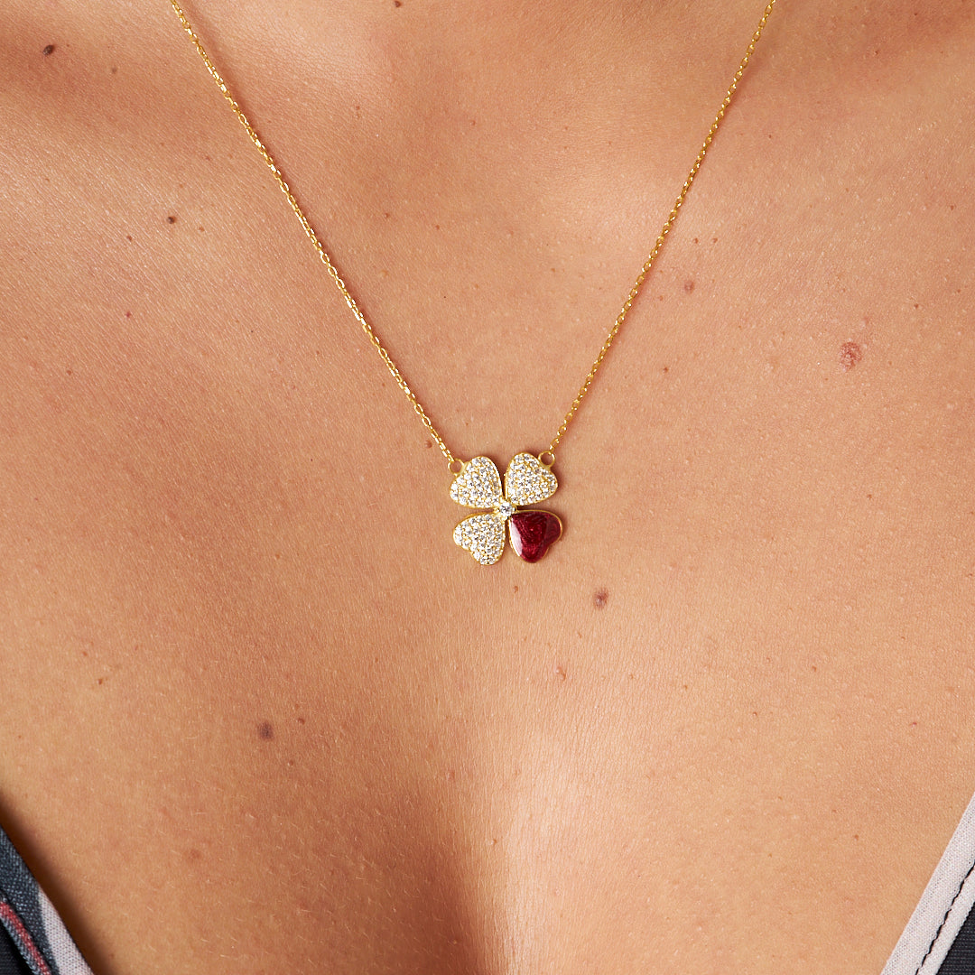 Yonca Kolye - 925 GÜMÜŞ