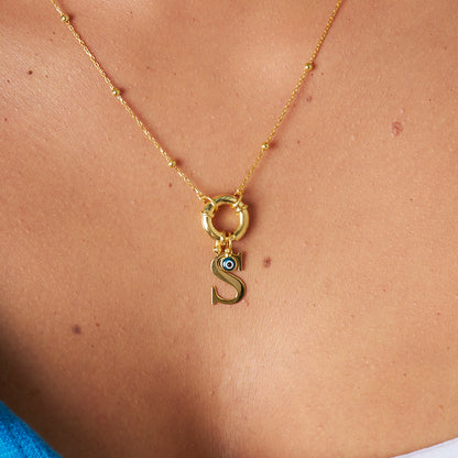 Nazar İmzalı Kilit Kolye - 925 GÜMÜŞ