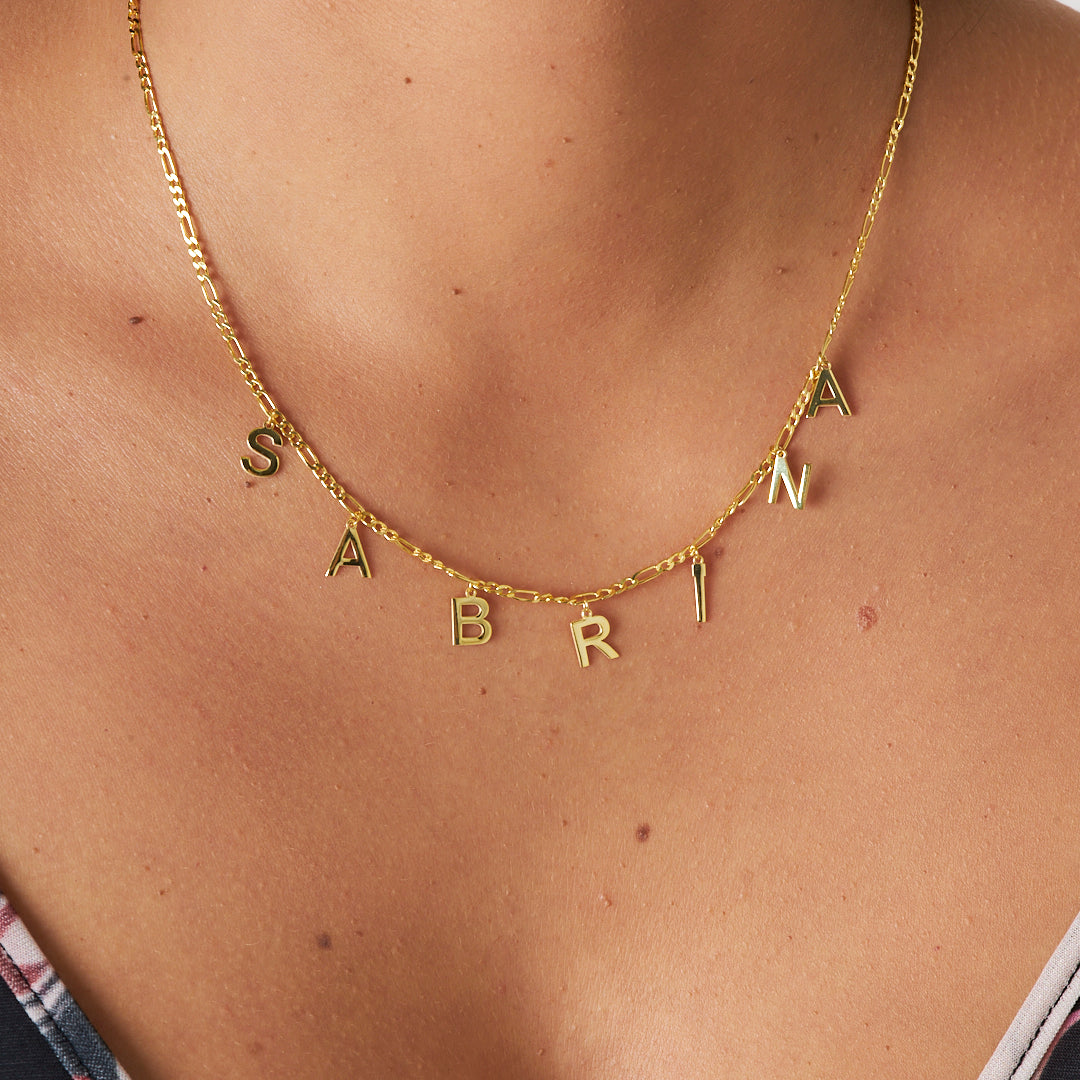 Harfli Sallanan Kolye - 925 GÜMÜŞ