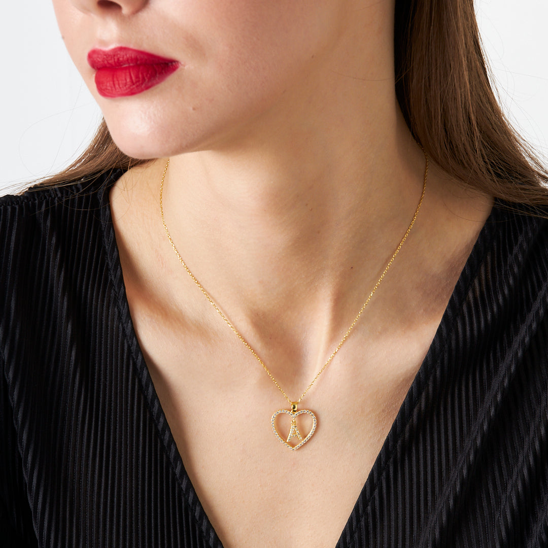 Kalbimin Harfi Kolye - 925 GÜMÜŞ