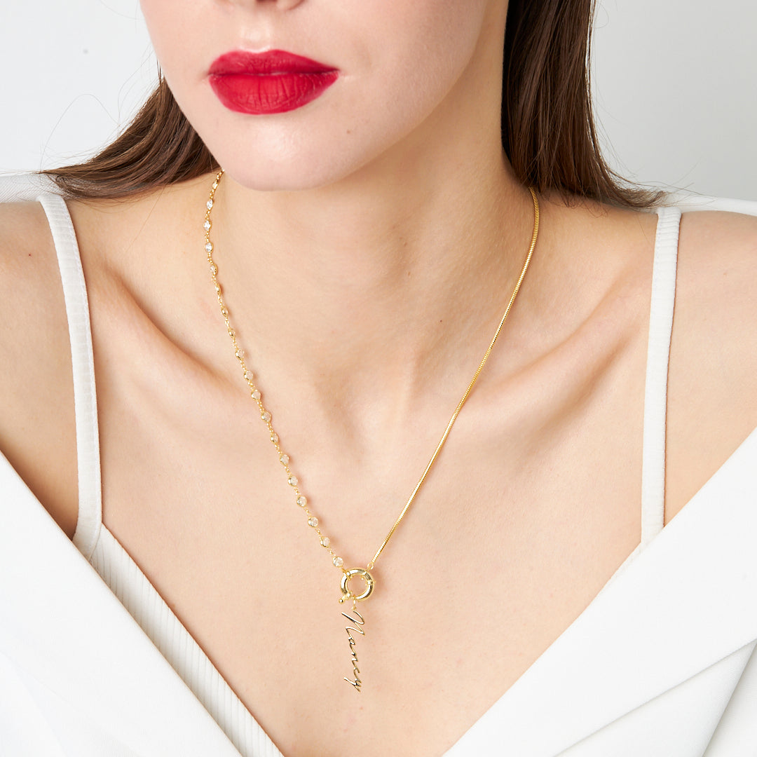 İsimli Kolye - Sailor Lock İmza Kolye - 925 GÜMÜŞ