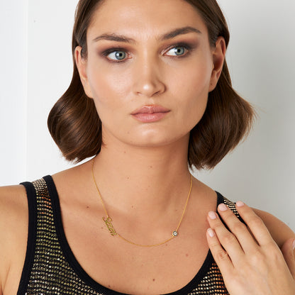 Nazar Tek İsimli Kolye - 925 GÜMÜŞ