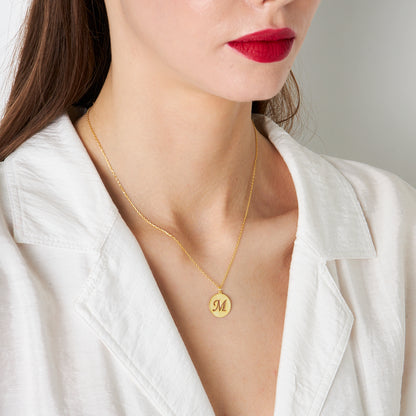 Monogram Harfli Kolye - 925 GÜMÜŞ