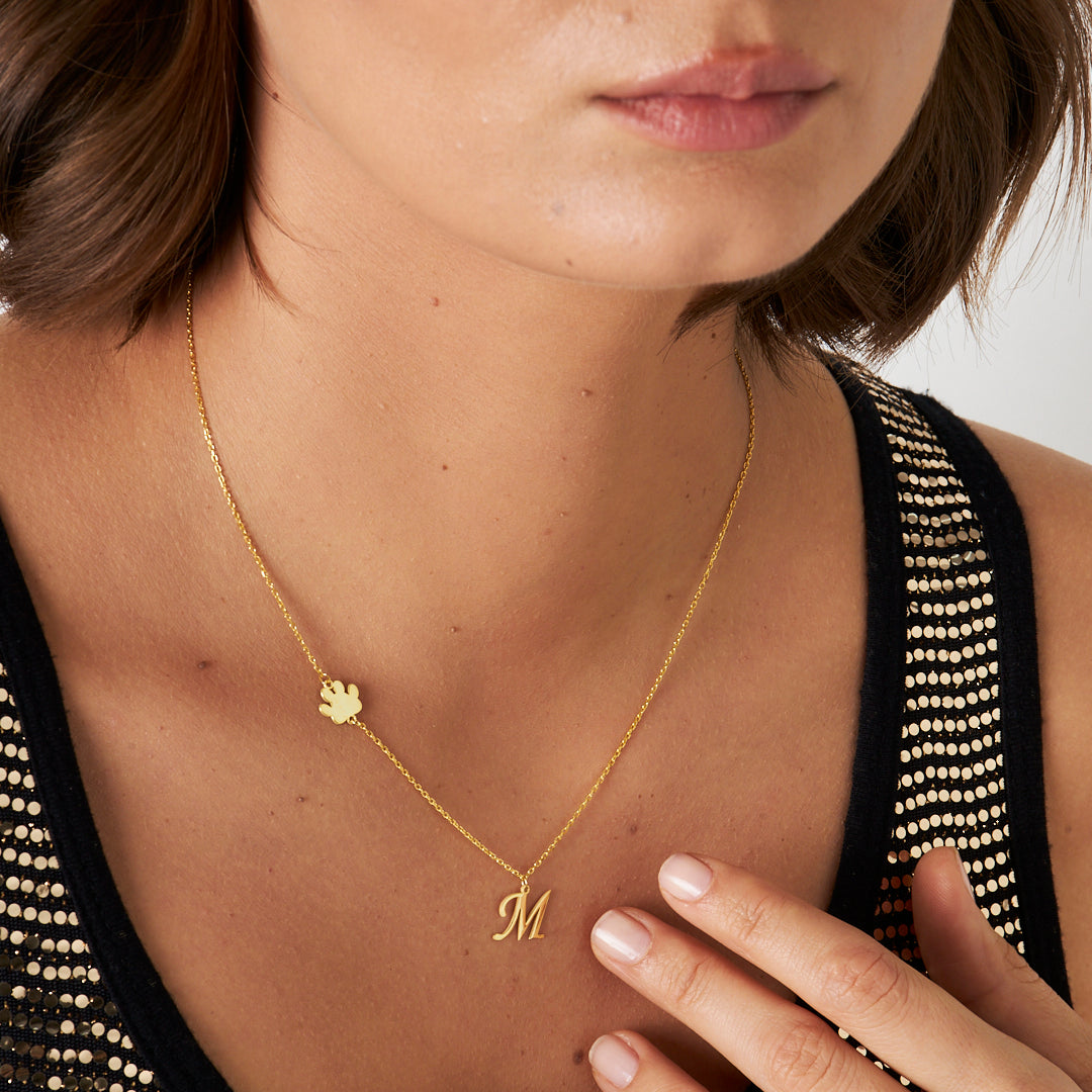 Patili Harf Kolye - 925 GÜMÜŞ