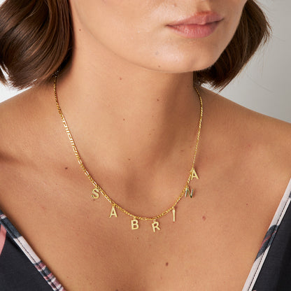 Harfli Sallanan Kolye - 925 GÜMÜŞ