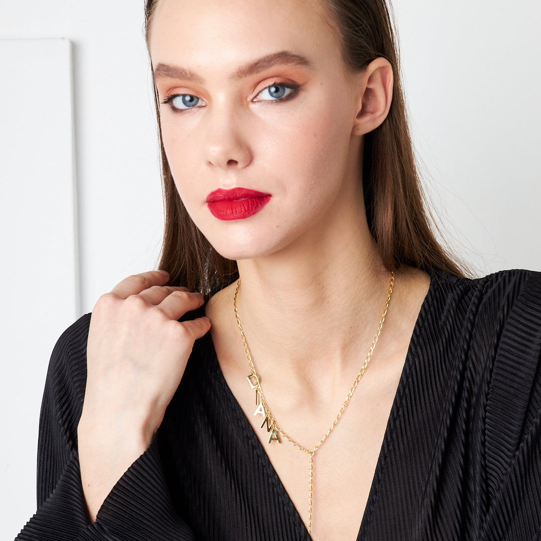 Kilitli İsimli Kolye - 925 GÜMÜŞ