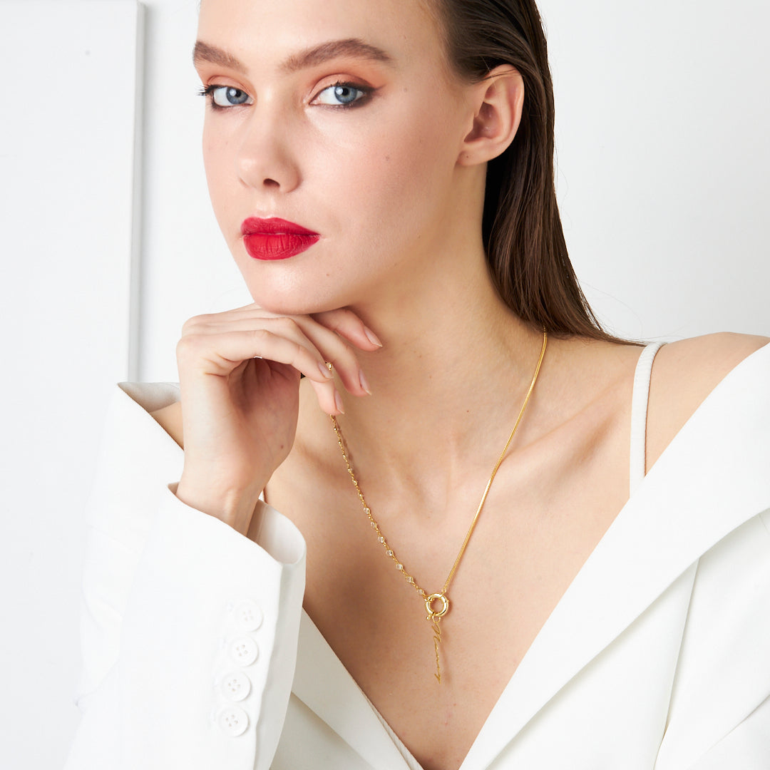 İsimli Kolye - Sailor Lock İmza Kolye - 925 GÜMÜŞ