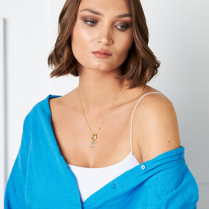 Nazar İmzalı Kilit Kolye - 925 GÜMÜŞ