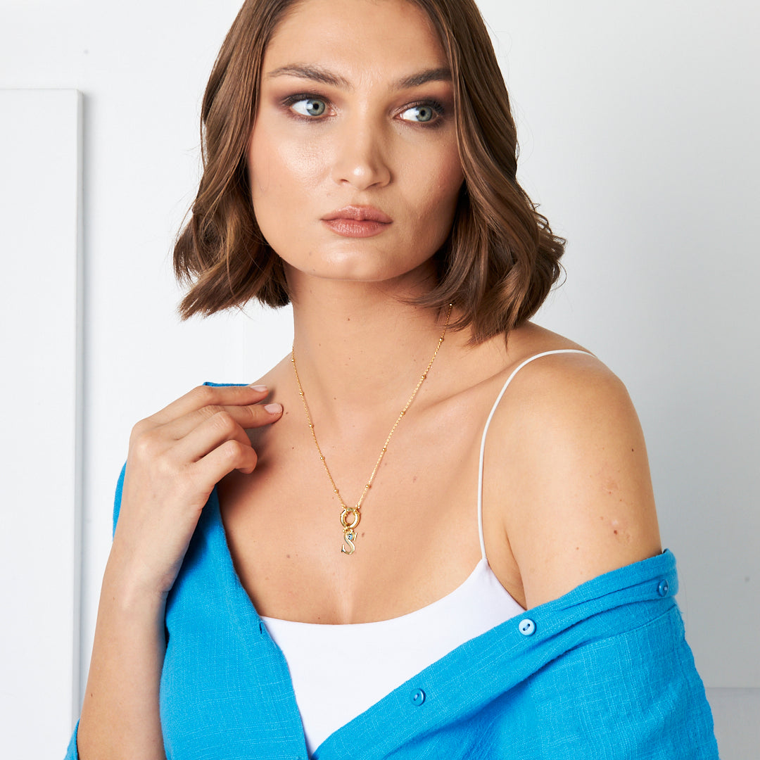 Nazar İmzalı Kilit Kolye - 925 GÜMÜŞ