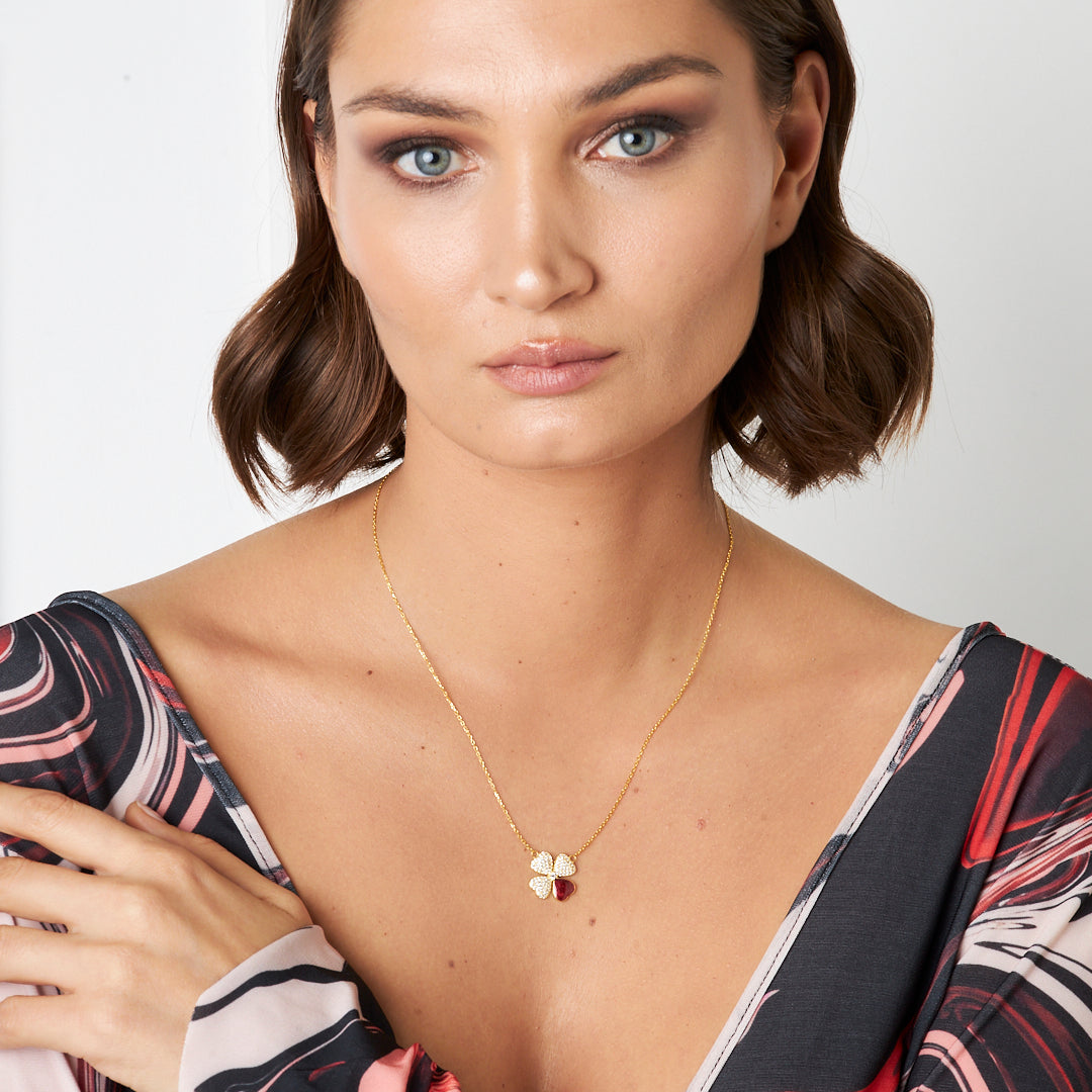 Yonca Kolye - 925 GÜMÜŞ