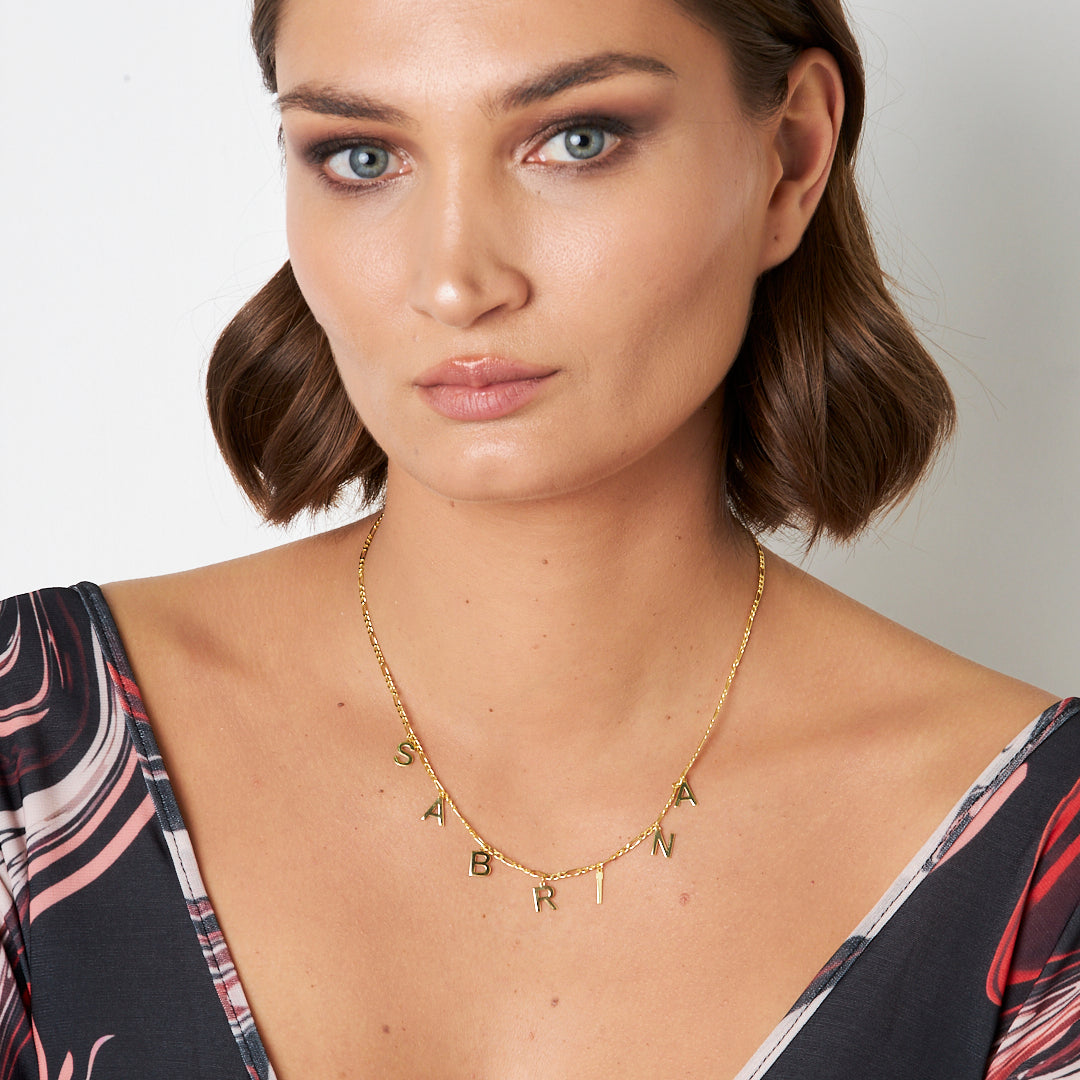 Harfli Sallanan Kolye - 925 GÜMÜŞ