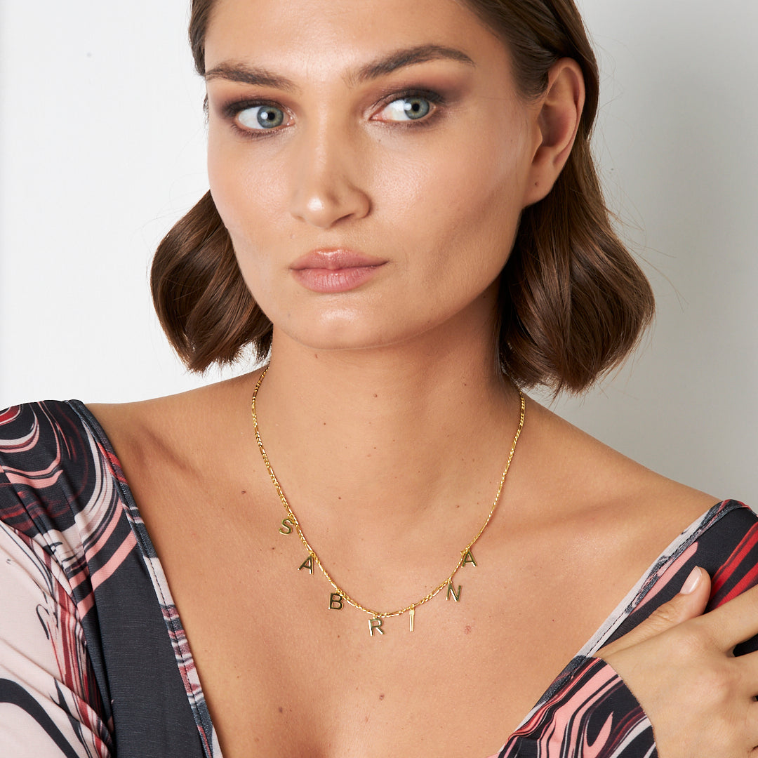 Harfli Sallanan Kolye - 925 GÜMÜŞ