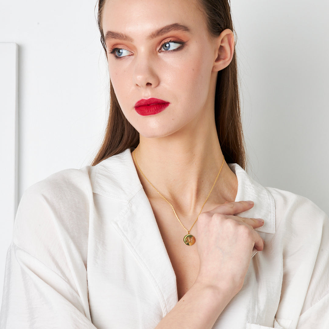 Monogram Harfli Kolye - 925 GÜMÜŞ